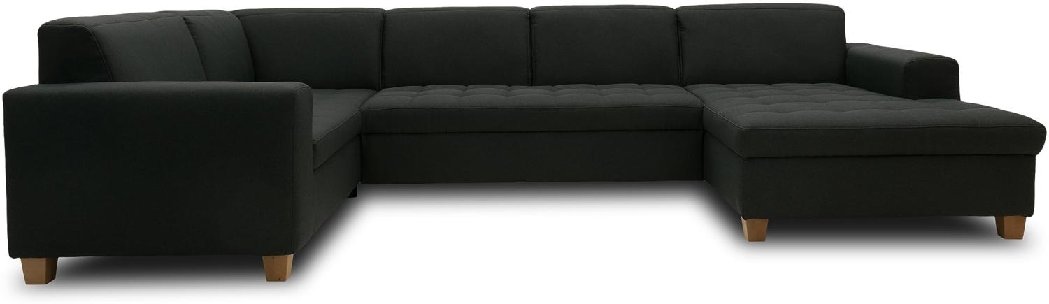 DOMO. collection Sugar Wohnlandschaft, Sofa, Couch, Polstergarnitur, Moderne U-Form, anthrazit, 162 x 333 x 199 cm Bild 1