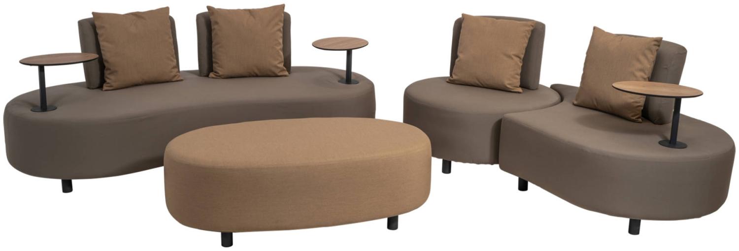 Garten Loungegruppe CALIDAD inkl. 2-Sitzer, 1-Sitzer, Sessel & Tisch in taupe Bild 1