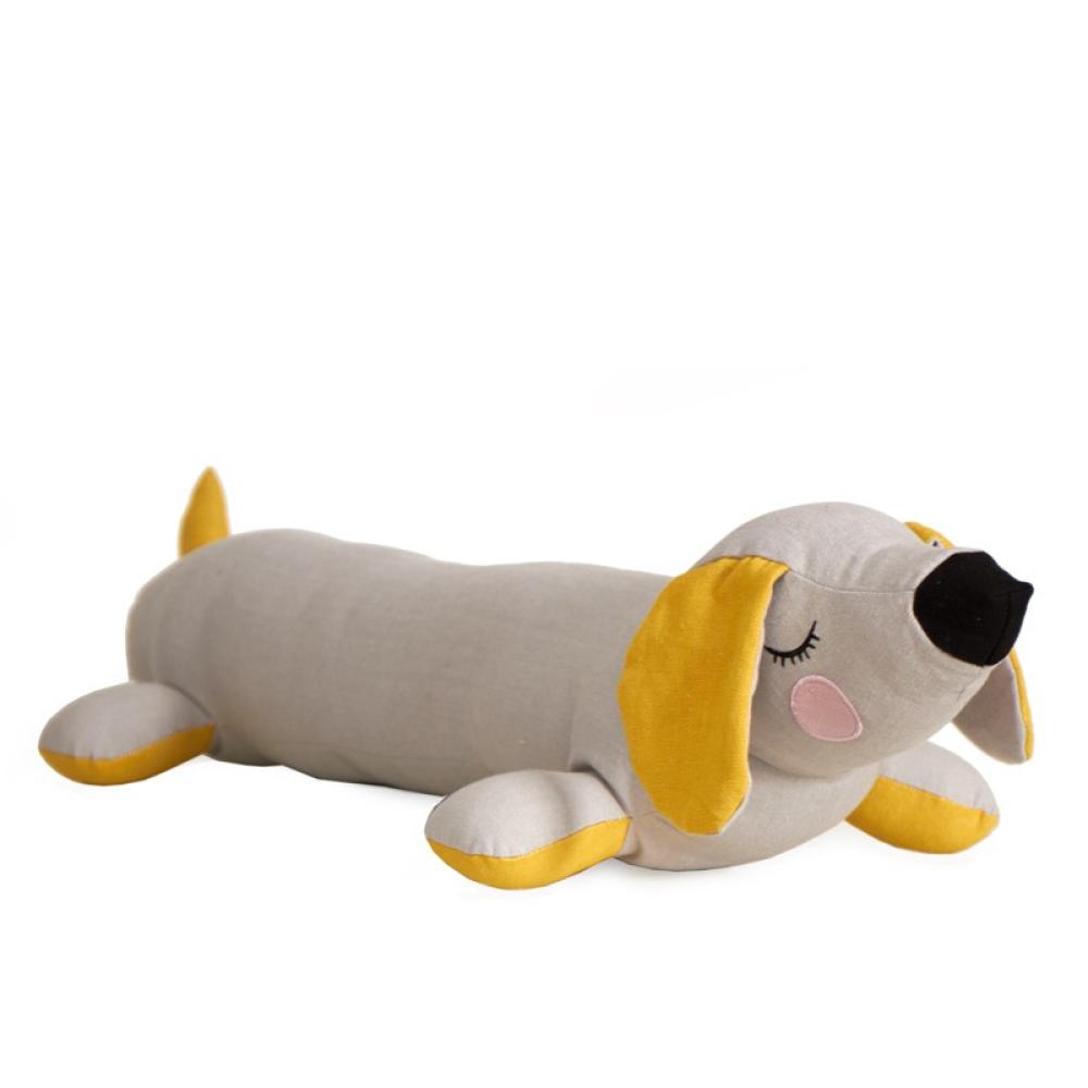 roommate Kleines Kuschelkissen Lazy Puppy, grau, aus Bio Baumwolle, 50 cm Bild 1