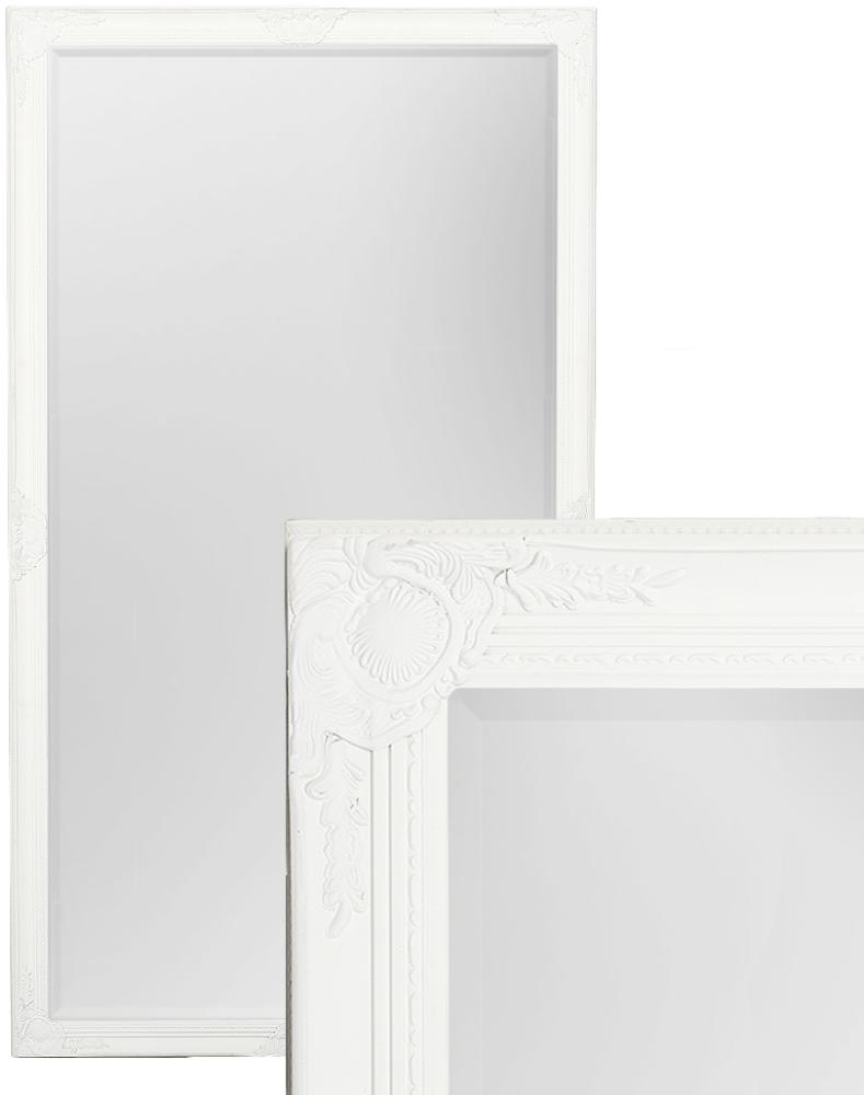 Wandspiegel LEANDOS 180x100cm Weiß Matt Barock Design Spiegel Pompös Facette Bild 1