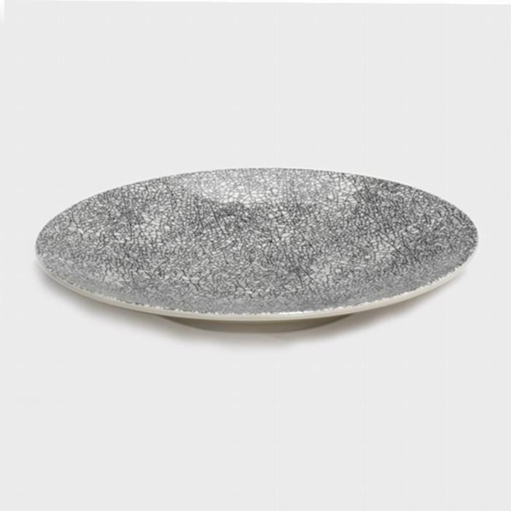 Lambert Kaori Teller weiß / schwarz, D 27,5 cm, Stoneware, Krakelee-Optik 20498 Bild 1