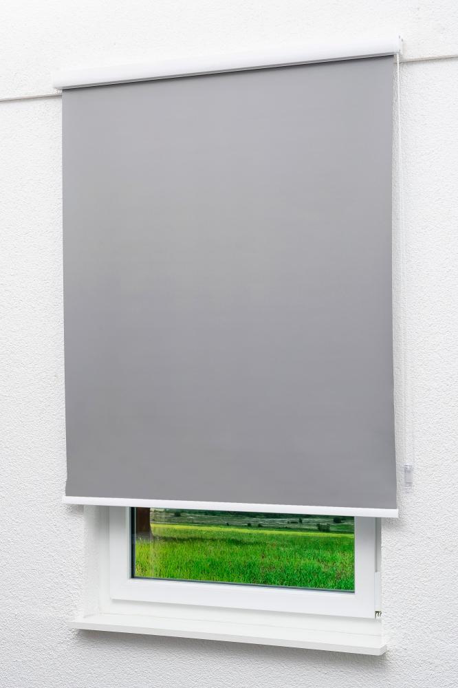 Lysel - Qualitätskassettenrollo abdunkelnd steingrau, (B x H) 100cm x 175cm in grau/steingrau Bild 1