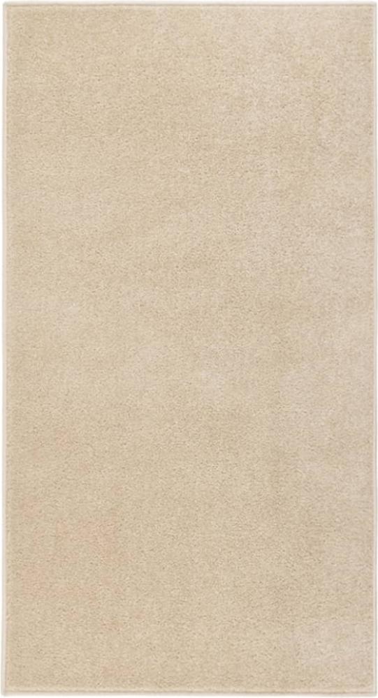 Teppich Kurzflor 80x150 cm Beige Bild 1