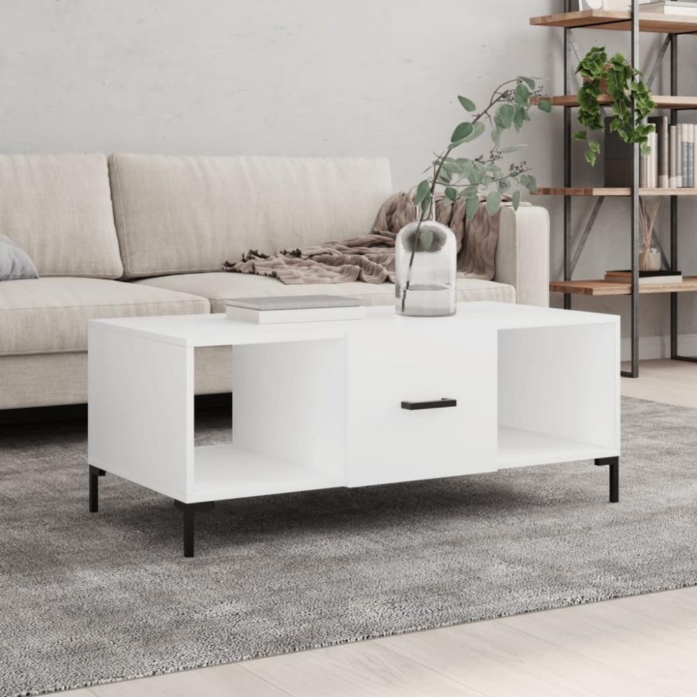 vidaXL Couchtisch Weiß 102x50x40 cm Holzwerkstoff Bild 1