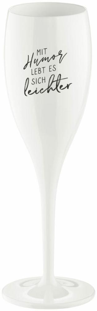 Koziol Sektglas Cheers No. 1 Mit Humor, Kunststoff, Cotton White, 100 ml, 3922525 Bild 1