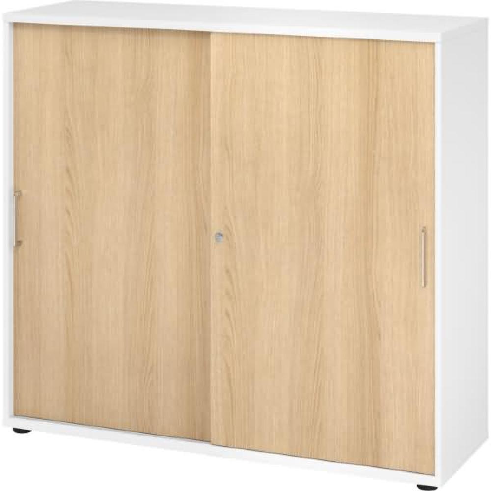 mcbuero. de Schiebetürenschrank Serie 9 3OH BxTxH 120x40x110cm Griff BS Bild 1