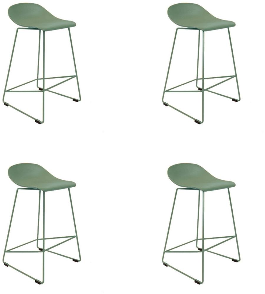 Barhocker Ellen skandinavisches Design grün 66 cm - 4er Set Bild 1