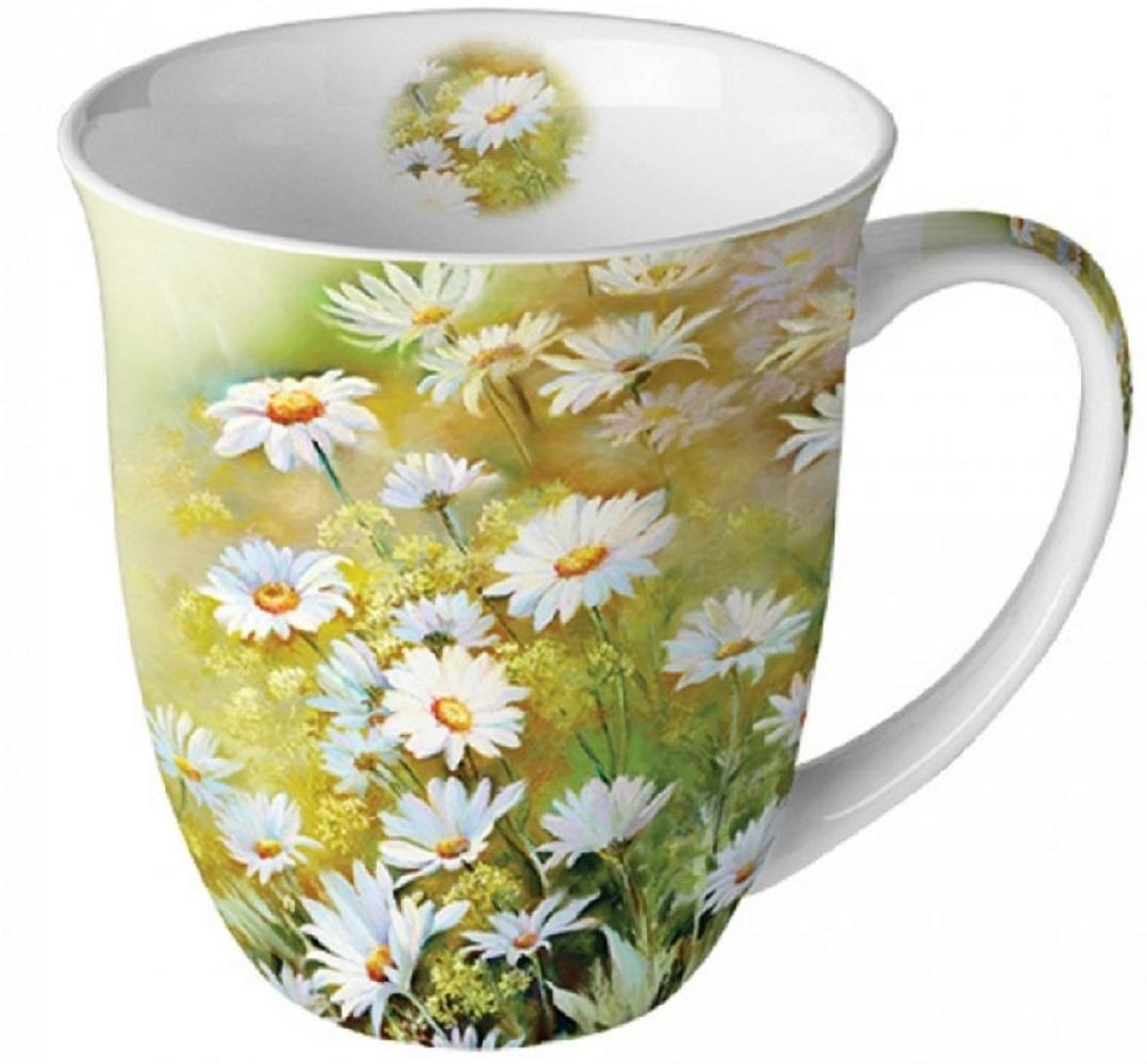 Ambiente Luxury Paper Products Becher Porzellan Mohn Wiese / Blumen, Pflanzen Mug Kollektion, Porzellan Daisy, Tasse -Tee/Kaffee - Ideal Als Geschenk Bild 1