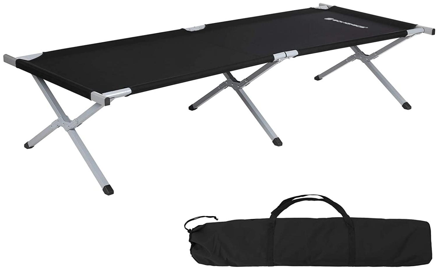 SONGMICS Campingbett, schwarz, 210x72x45cm Bild 1