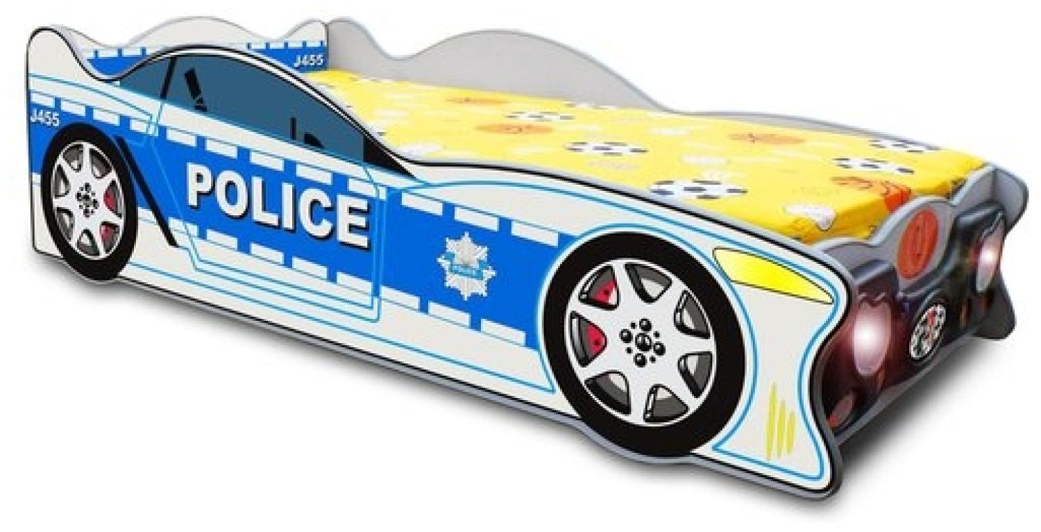 Polizei Auto Bett Betten Kinderbett Jugendbett Polizeiauto & Matratze Kind Bild 1