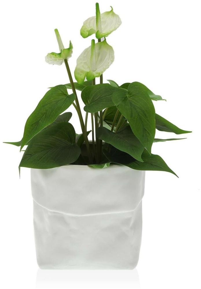 Blumentopf Versa Weiß aus Keramik (20 x 18 x 20 cm) Bild 1