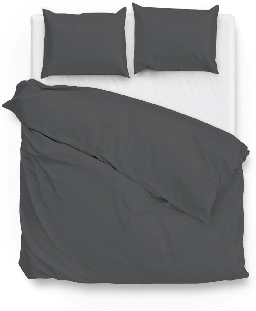 Zo! Home Mako-Satin Bettwäsche 155x220 cm Satinado uni grau Classic Anthracite Bild 1