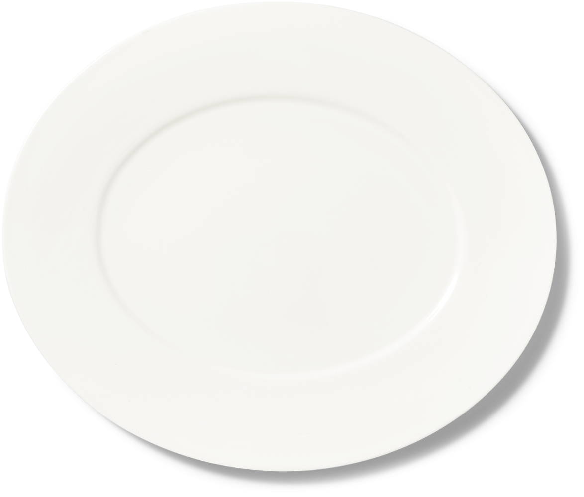 Platte oval 34 cm Fine Bone China Fine Dining Weiss Dibbern Servierplatte - Mikrowelle geeignet, Spülmaschinenfest Bild 1