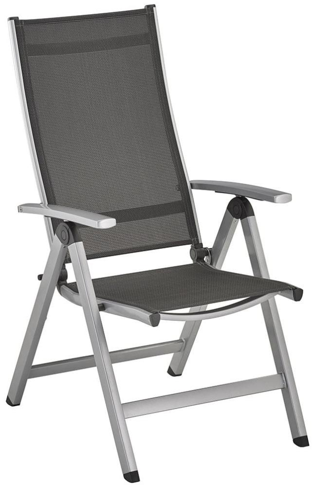 Kettler EASY Alu Multipositionssessel silber anthrazit Outdoorgewebe Bild 1