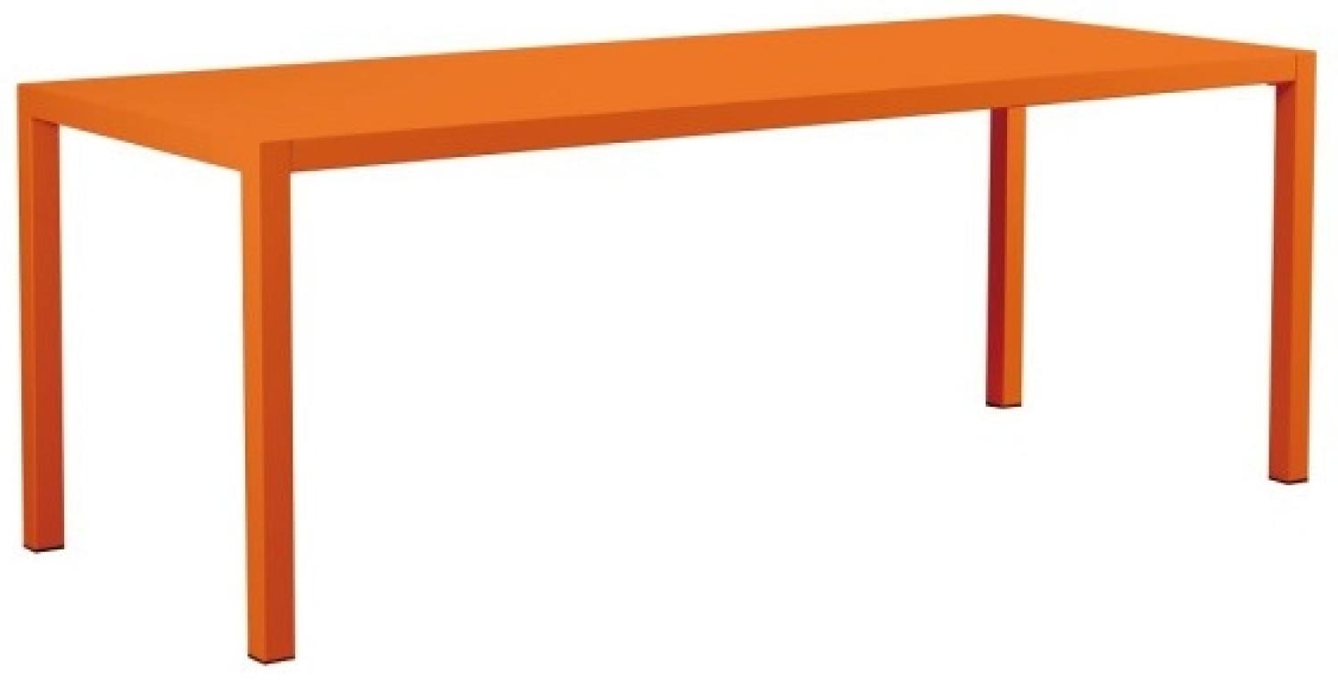 Großer Esstisch Quatris 200x80x75 cm orange Bild 1