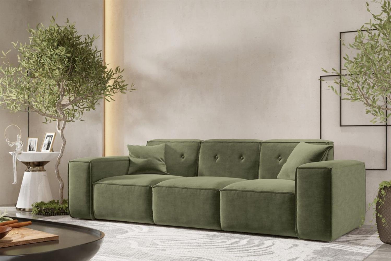 Sofa Designersofa CESINA 3-Sitzer in Stoff Perfect Harmony Waldgrün Bild 1