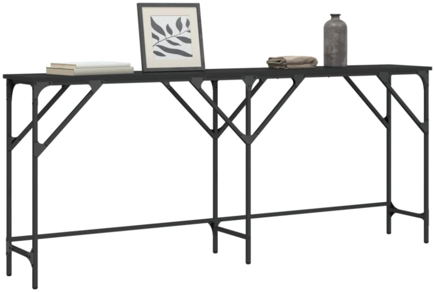 vidaXL Konsolentisch Schwarz 180x29x75 cm Holzwerkstoff Bild 1