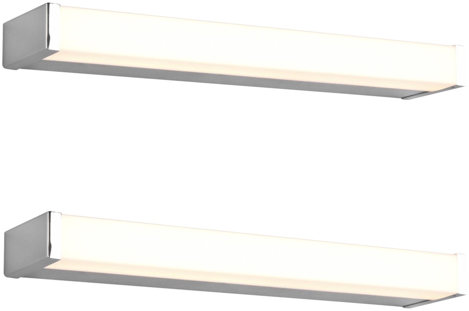 LED Badezimmer Wandleuchten 2er Set in Chrom 42,5cm - Spiegelleuchte Bild 1