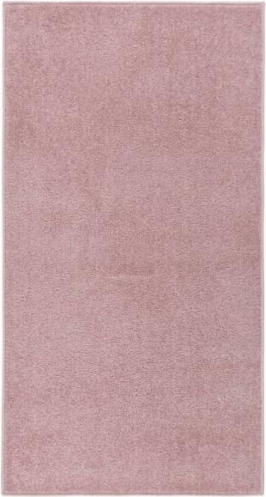 Teppich Kurzflor 80x150 cm Rosa Bild 1