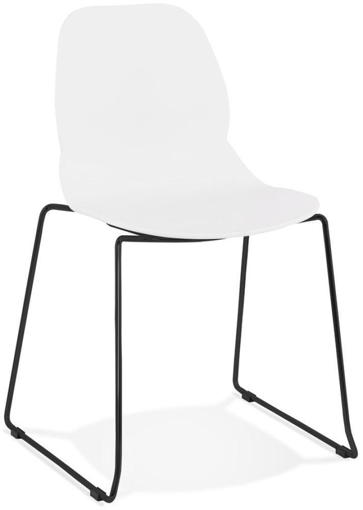 Kokoon Design Stuhl Claudi Weiß und Schwarz Bild 1