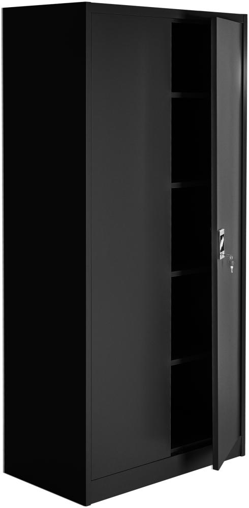 Aktenschrank mit 5 Böden - schwarz, 80 cm Bild 1