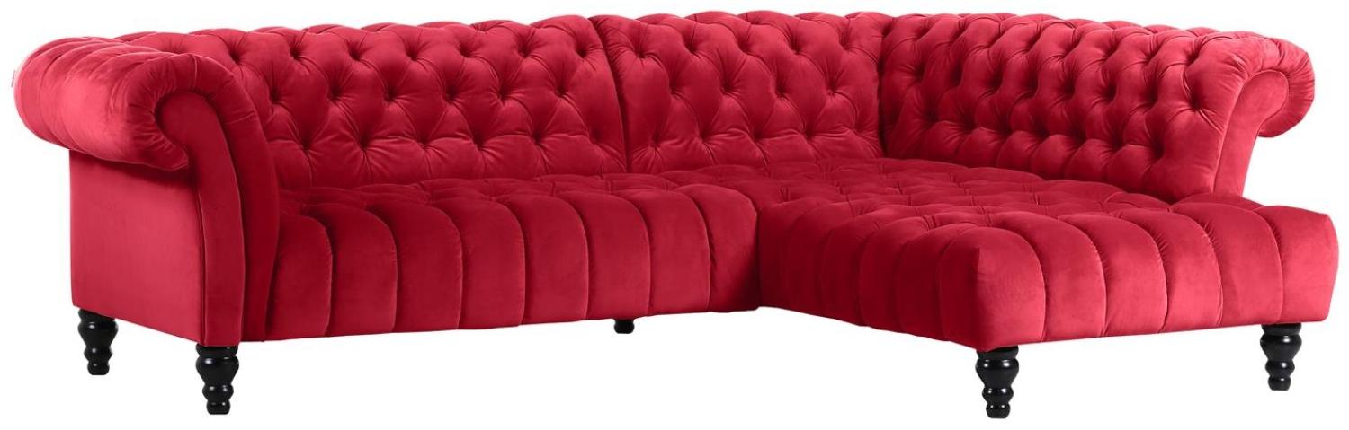 Ecksofa CANYON Sofa Polstermöbel Chesterfield in rot Bild 1