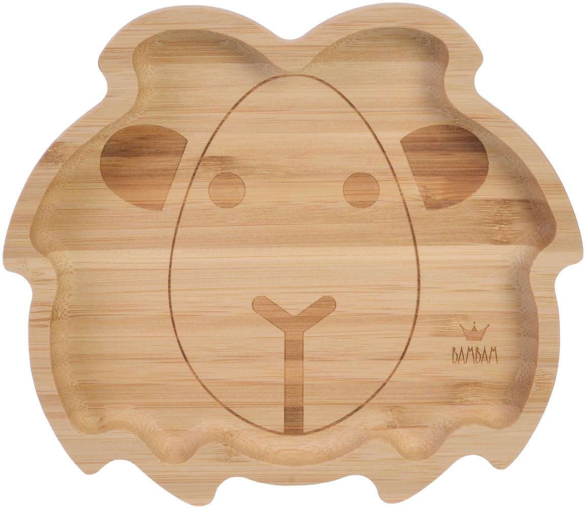 BamBam Lion Plate Holz natur Bild 1
