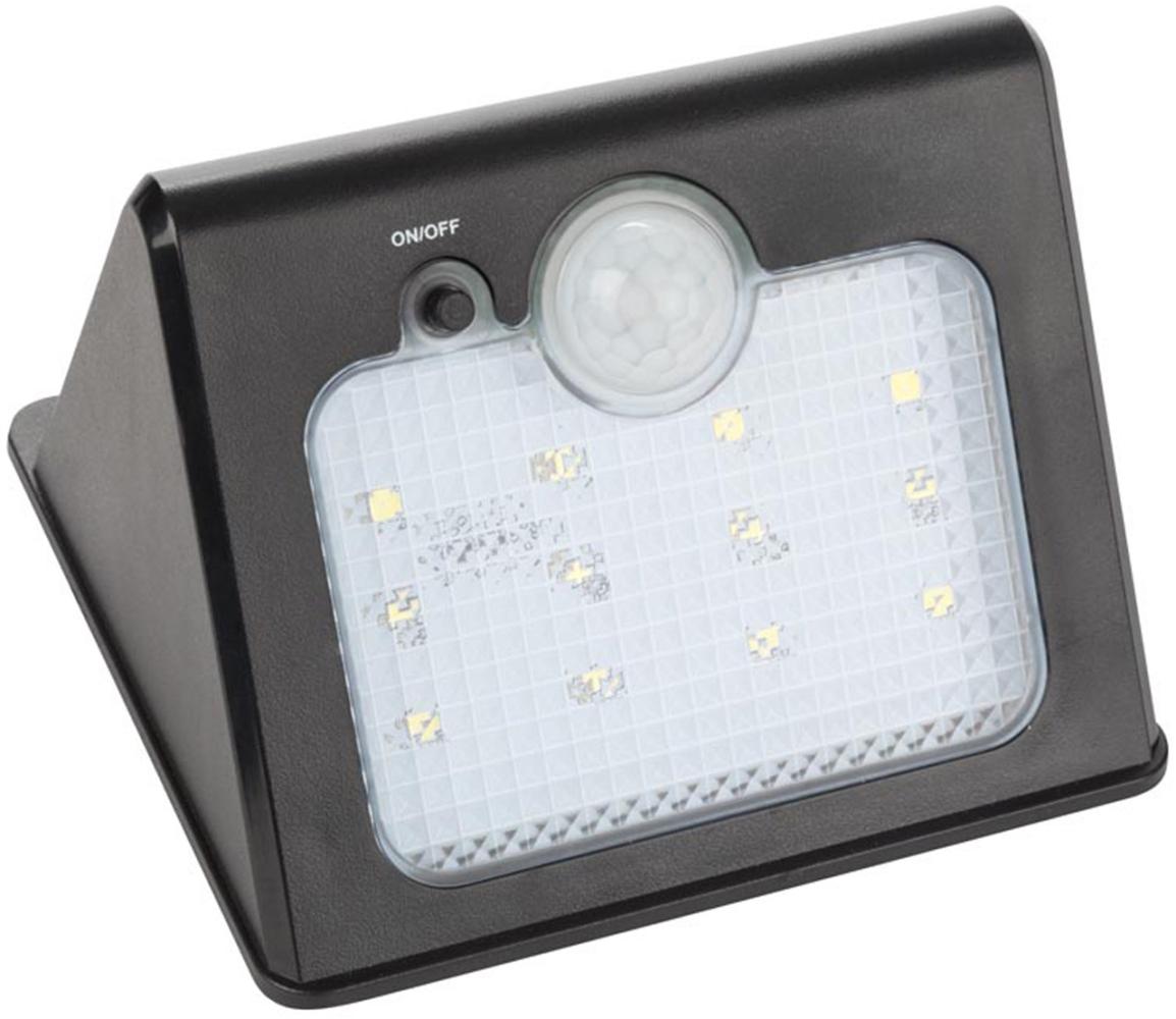 LED Solar Außenwandleuchte wasserdicht mit Bewegungsmelder, Außenlampe Downlight Bild 1