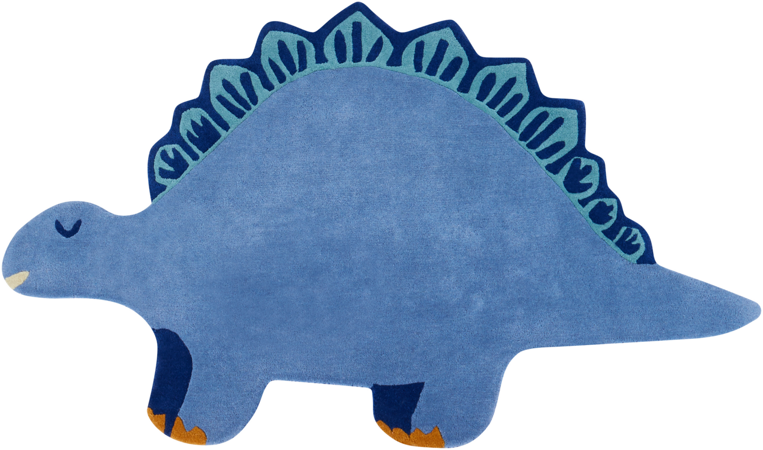 Kinderteppich aus Wolle Dinosaurier 100 x 160 cm Blau DINO Bild 1