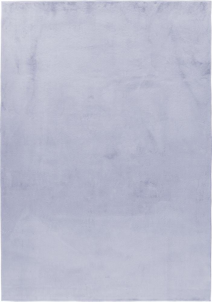 Hochflor Teppich Pia rechteckig - 140x200 cm - Silberfarbe Bild 1