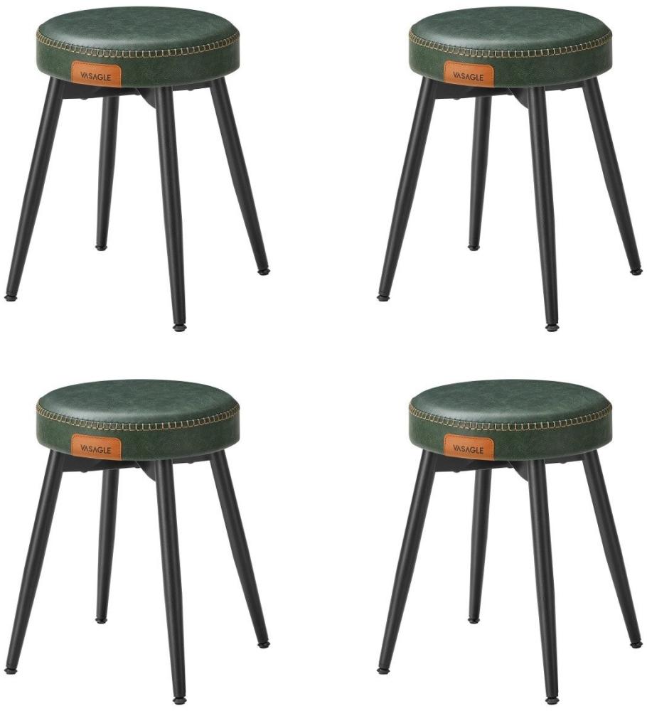 VASAGLE Esszimmerstühle (4 St), Sitzhocker, EKHO Series, Kunstleder, 48,2 cm hoch, waldgrün Bild 1