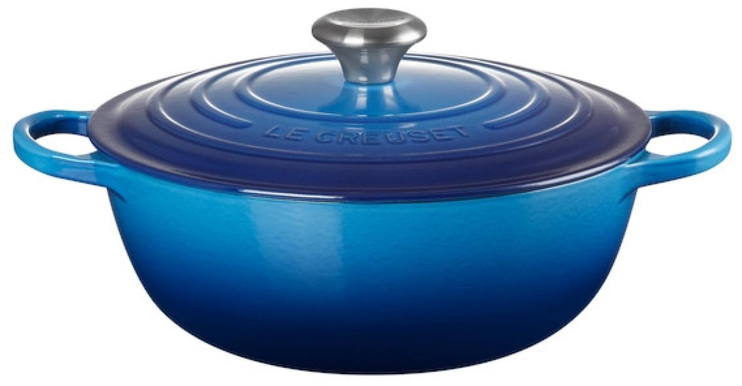 Le Creuset Bräter La Marmite Signature rund azure 28cm Bild 1