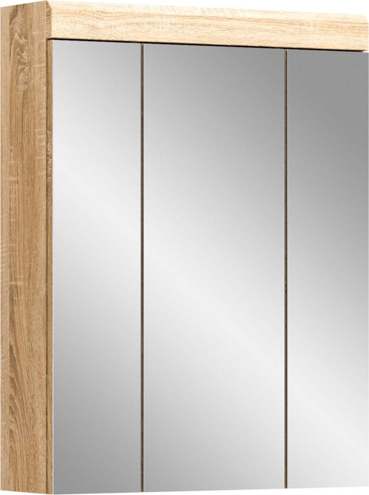 Spiegelschrank Lambada - Sonoma Eiche / Spiegelglas mit Badaufsatzleuchte Bild 1