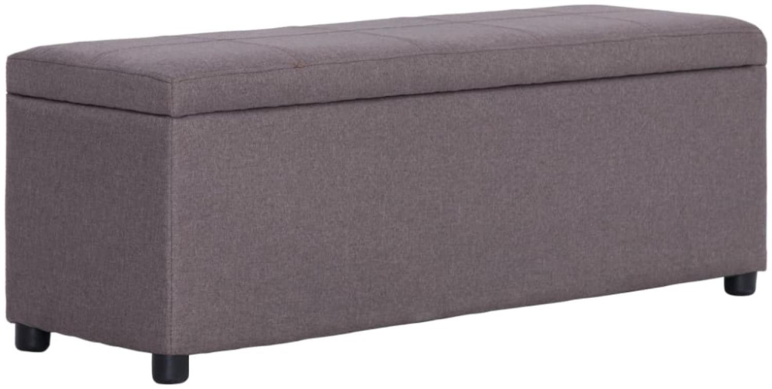 Bank mit Staufach 116 cm Taupe Polyester Bild 1