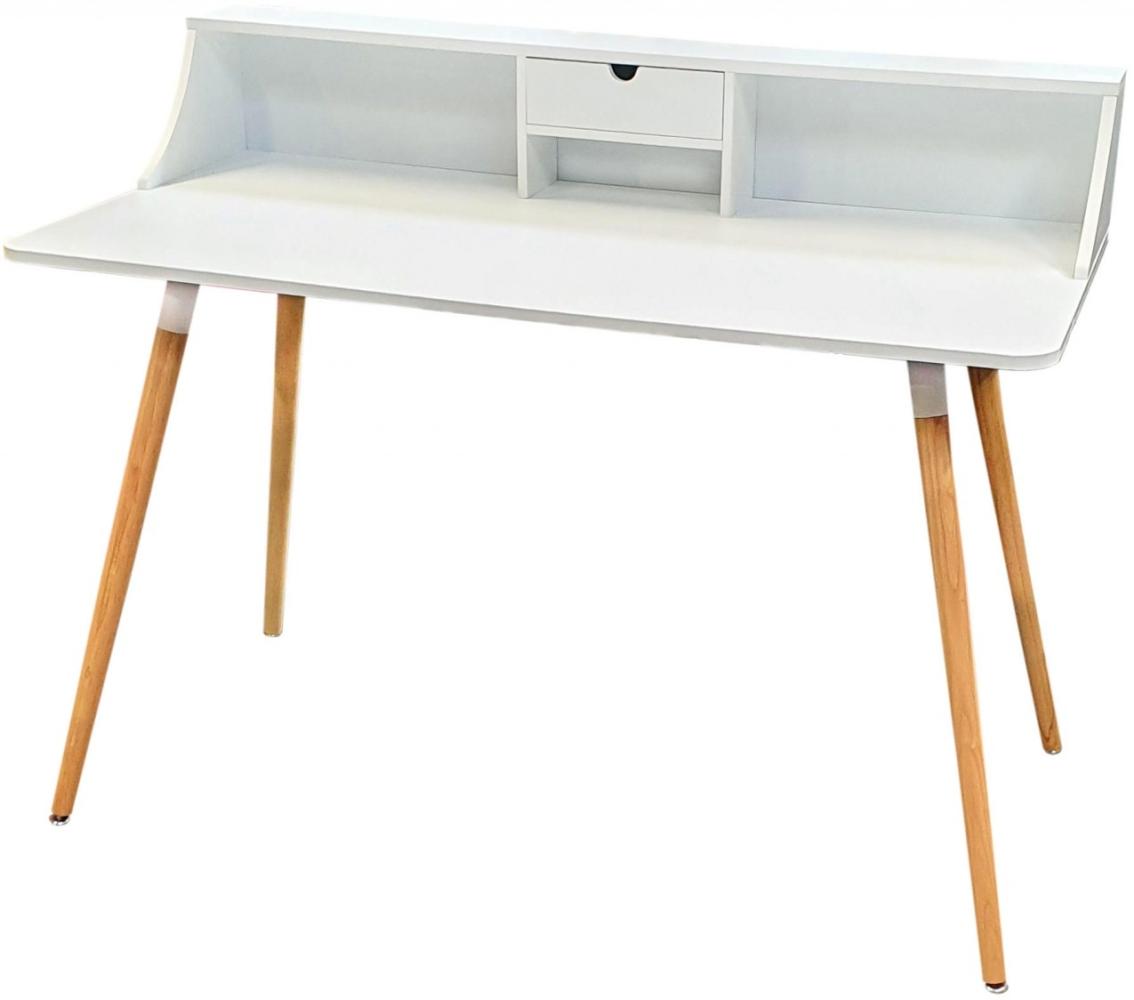 osoltus Design Schreibtisch Computertisch skandinavisch 120cm weiß Bild 1