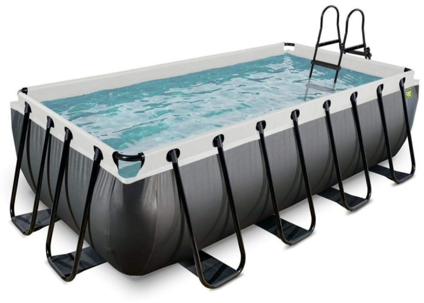 EXIT Swimming Pool rechteckig Premium 400 x 200 x 100 cm Schwarz Bild 1