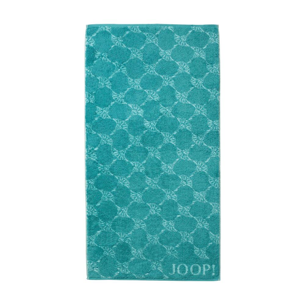 JOOP! Handtuch Handtuch Classic Cornflower Türkis 1611 40, Walkfrottier (1-St), Wendeoptik, Logo, Flauschig Bild 1