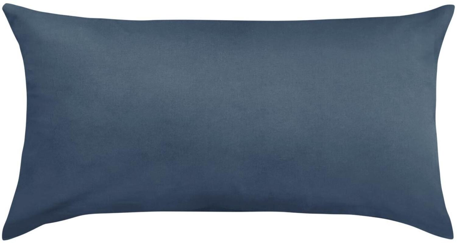 Traumschlaf Basic Single Jersey Kissenbezug | 40x80 cm | dunkelblau Bild 1