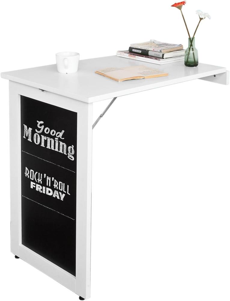 Wandtisch mit Tafel Holz Weiß FWT20-W Bild 1