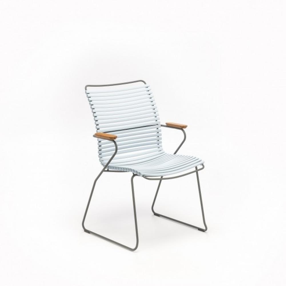 Outdoor Stuhl Click hohe Rückenlehne pastell hellblau Bild 1
