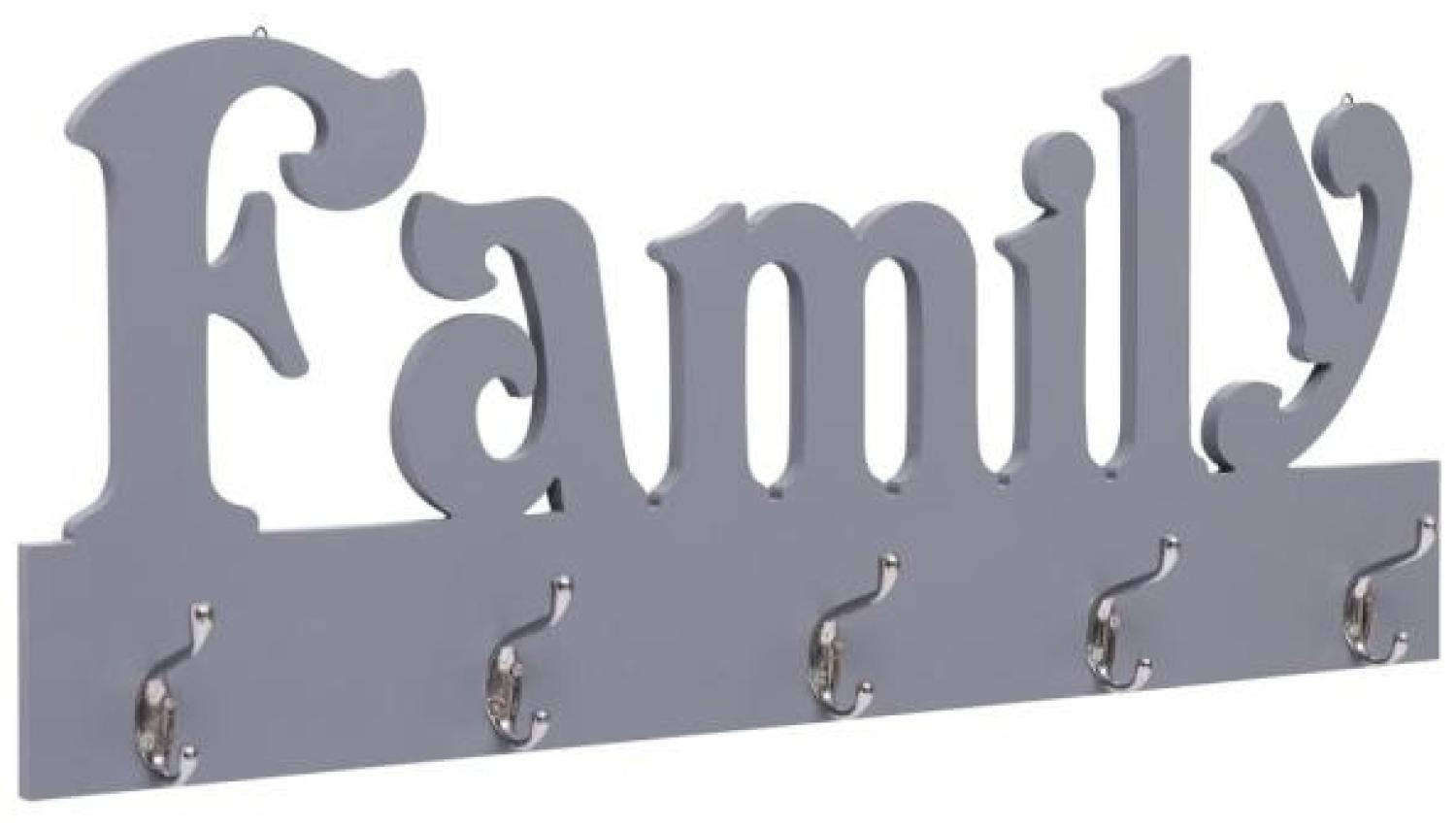 vidaXL Wandgarderobe FAMILY Grau 74 x 29,5 cm Bild 1