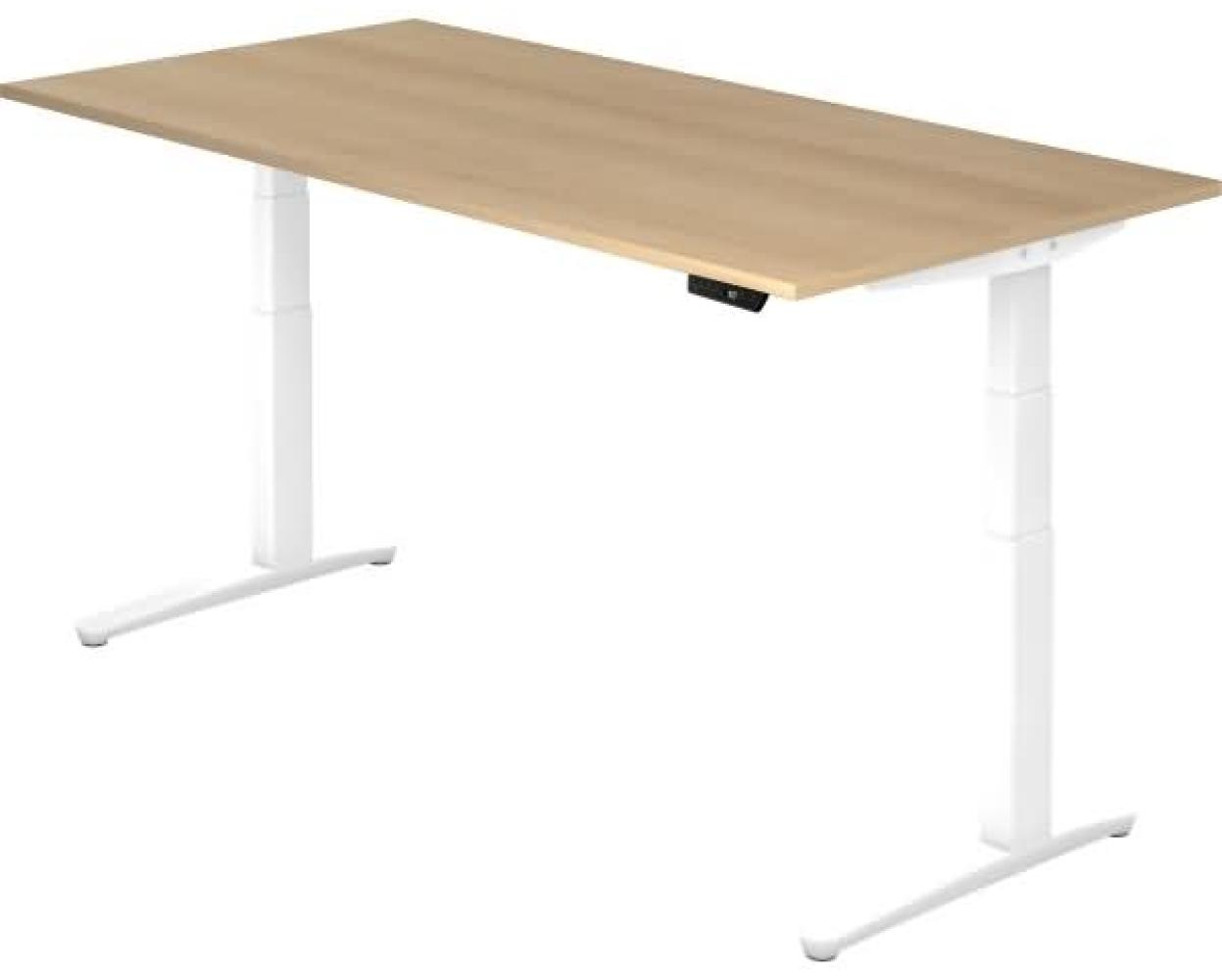'XBHM2E' Sitz-Steh-Schreibtisch elektrisch 200x100cm Eiche Weiß Bild 1