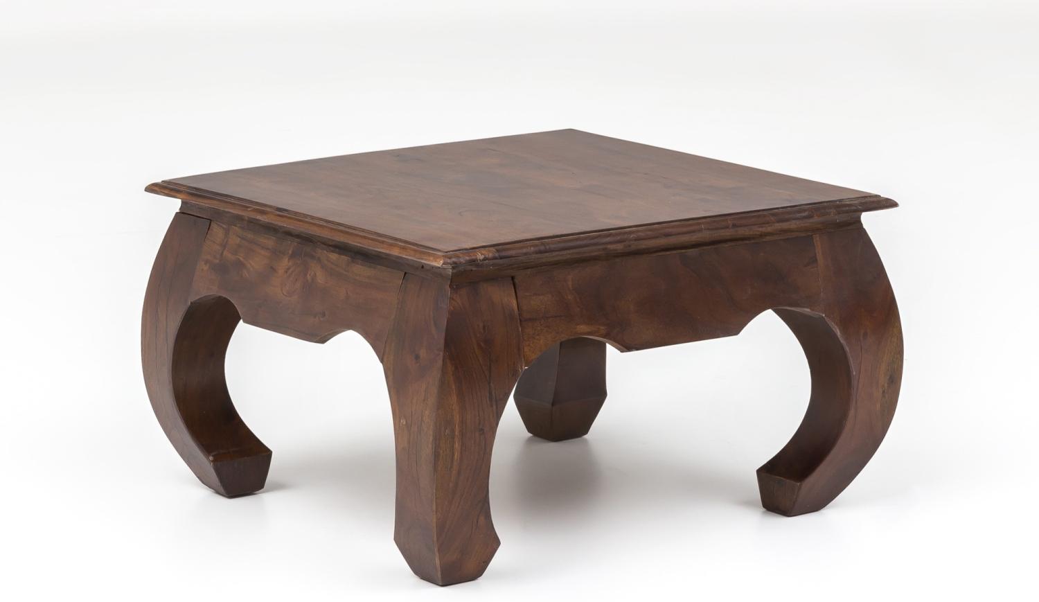 Unikat Couchtisch Massivholz Akazie 75cm Wohnzimmertisch Holz Tisch Handarbeit Bild 1