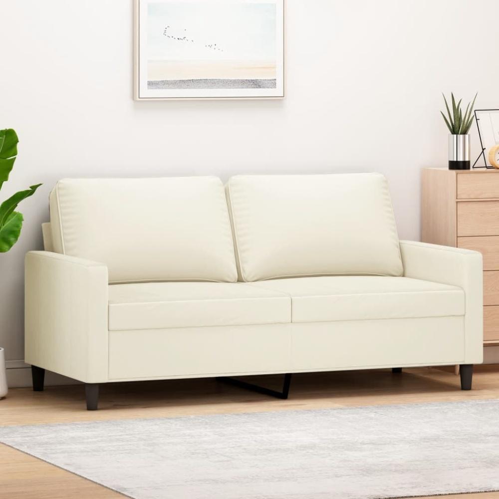 vidaXL 2-Sitzer-Sofa Creme 140 cm Samt Bild 1
