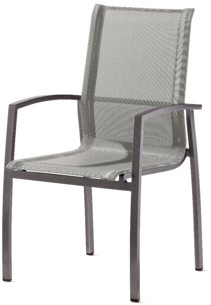 Sieger 323/G-HG Loungemöbel stapelbar, Aluminium Hellgrau 59 x 99 x 62 cm Bild 1