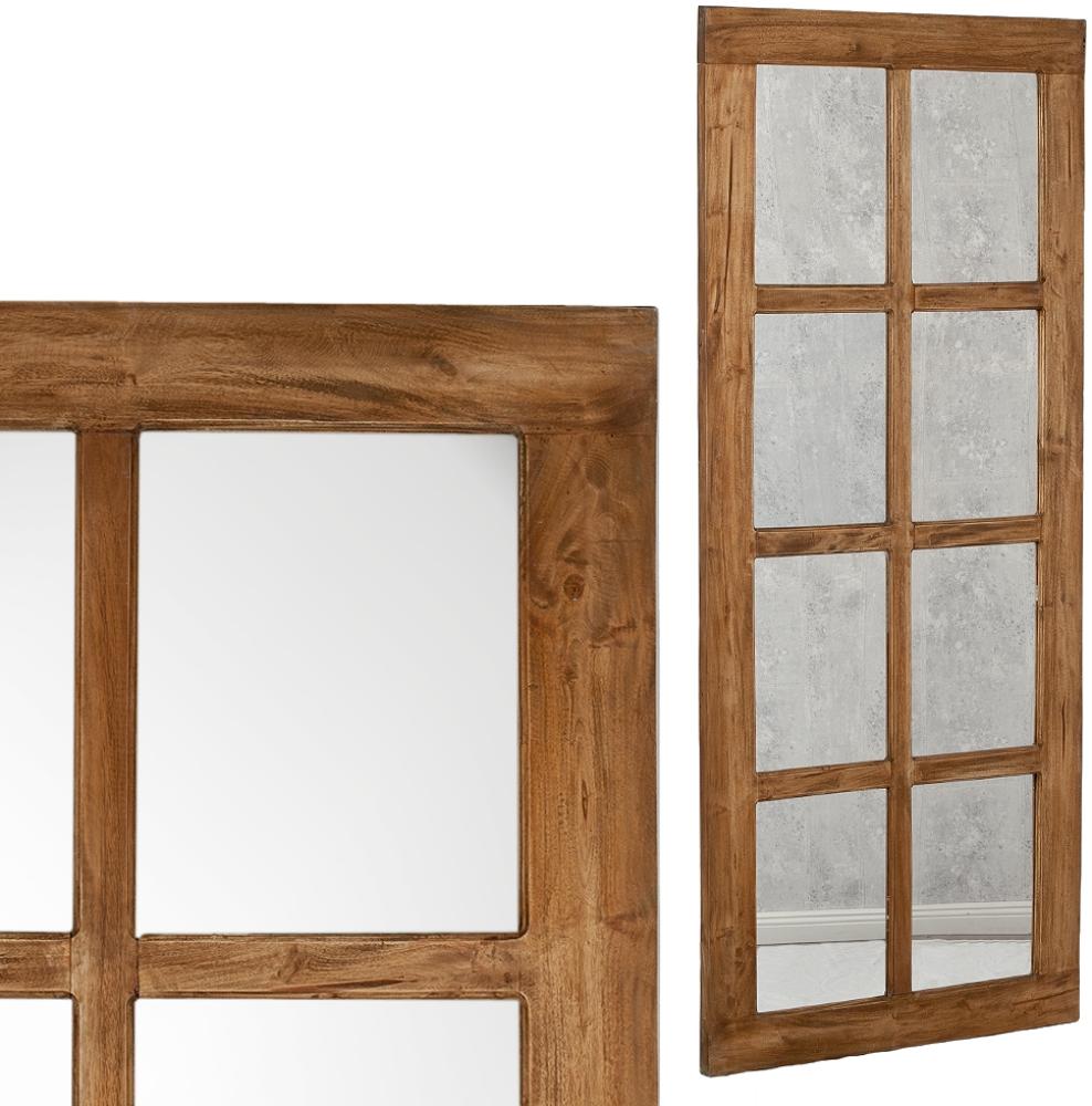 Spiegel WINDOW Antik-Natural ca. 180x80cm Landhaus Fensterspiegel Wandspiegel Bild 1