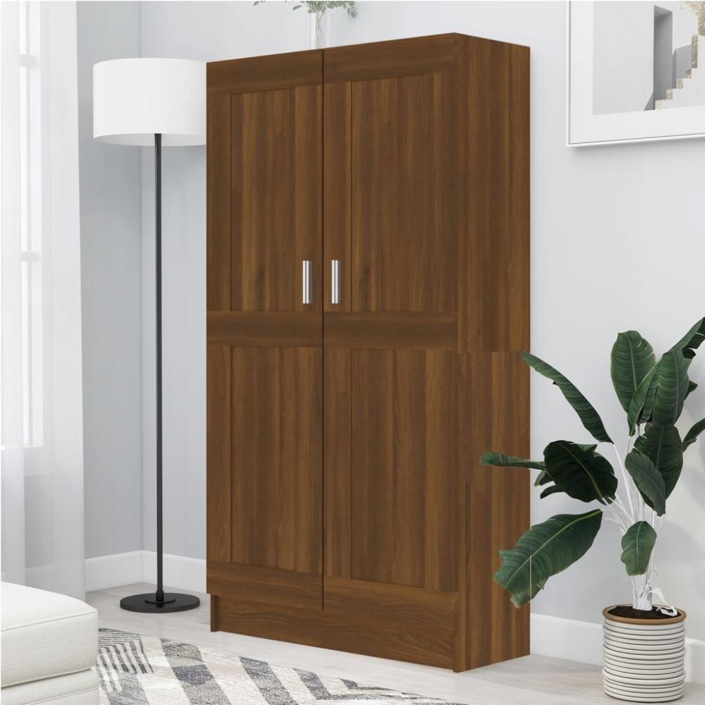 vidaXL Bücherschrank Braun Eichen-Optik 82,5x30,5x150 cm Holzwerkstoff 815614 Bild 1