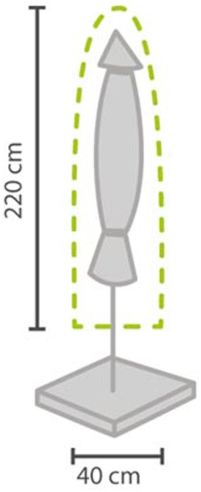 Schutzhülle für Sonnenschirm bis Ø 400cm - Abdeckung 220x40cm Bild 1