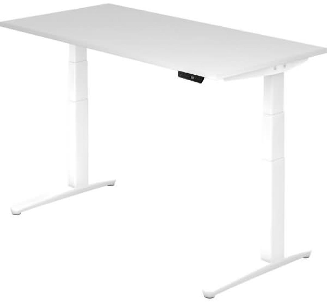 'XBHM16' Sitz-Steh-Schreibtisch elektrisch 160x80cm Weiß Weiß Bild 1