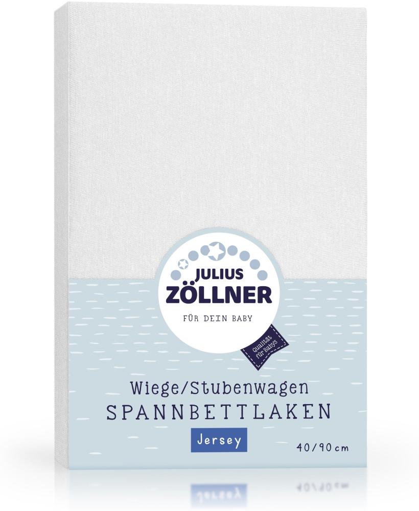 Julius Zöllner Spannbettlaken Jersey weiß, 40 x 90 cm Bild 1